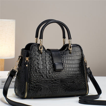 PU crossbody/handtas voor dames met krokodillenprint