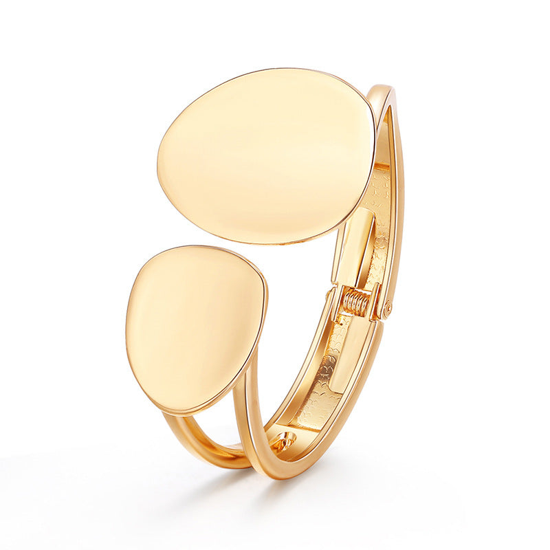 Dames statement armband  van legering met ruwe opening