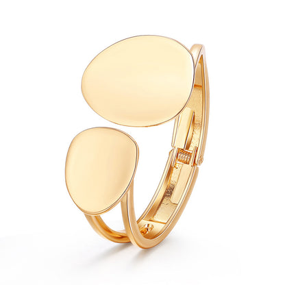 Dames statement armband  van legering met ruwe opening