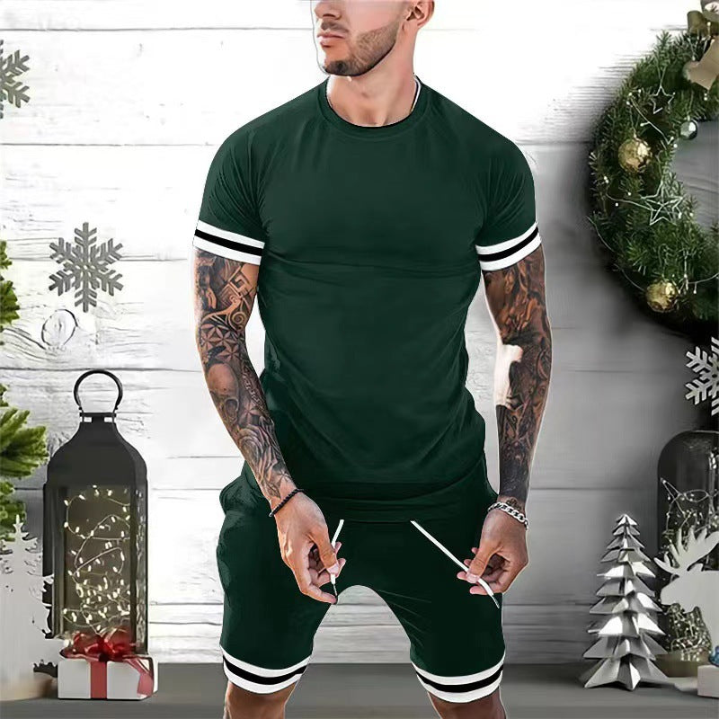 Short sleeved shorts two-piece sports and leisure set