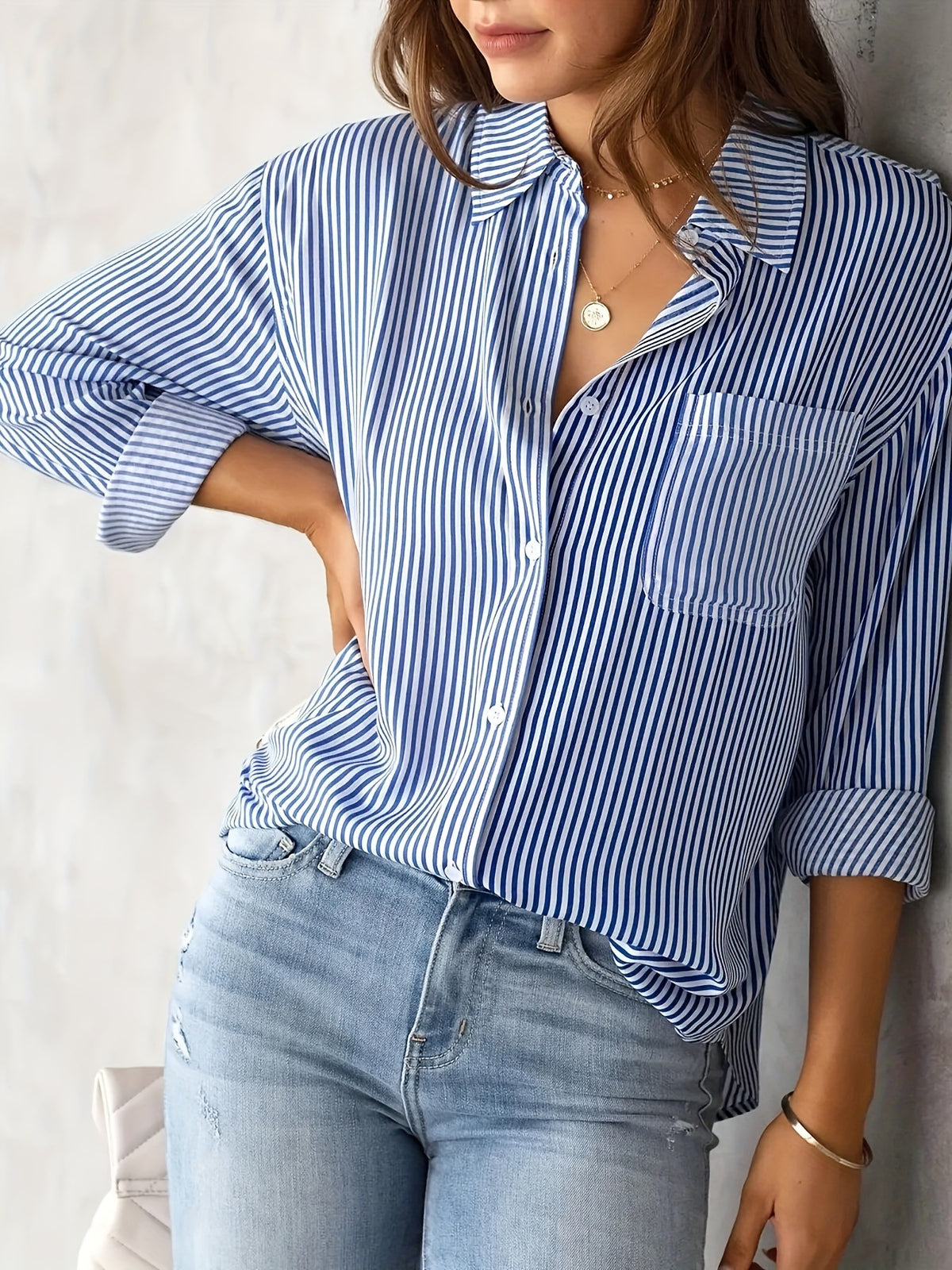 Women's Striped Woven Shirt