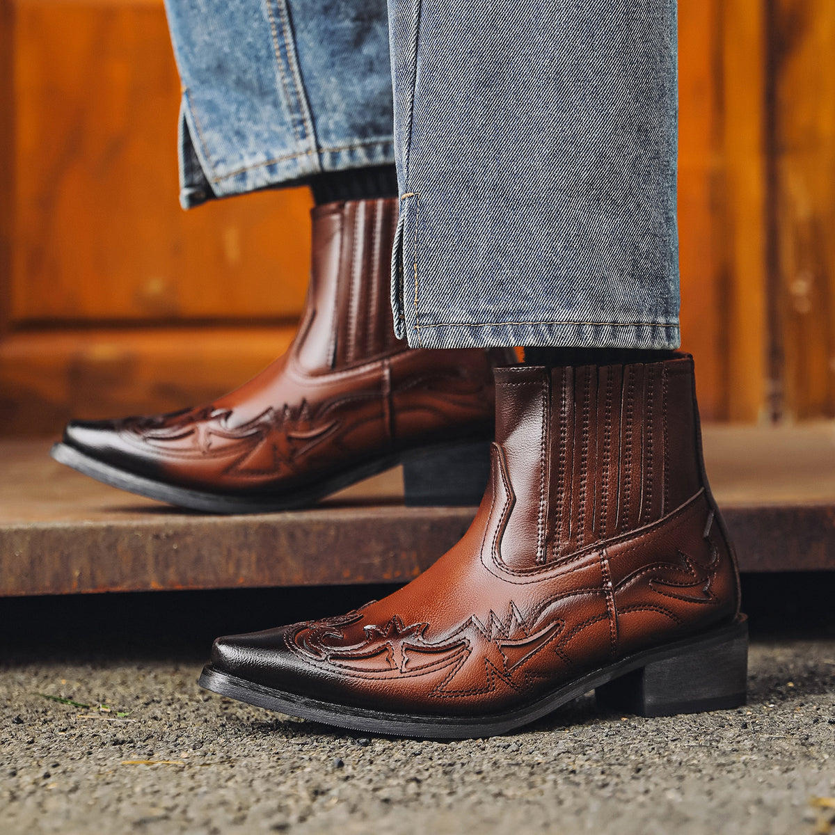 Western Style Hand-Painted Martin Boots