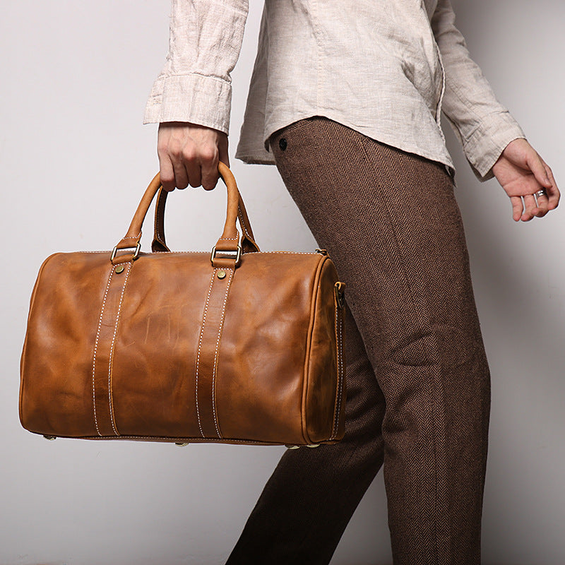 Genuine Leather Retro Satchel Crossbody Bag