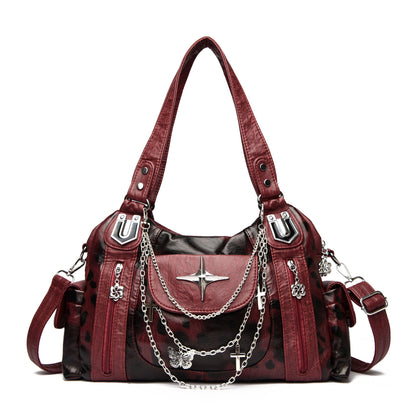 Retro Distressed Chain Tote Bag