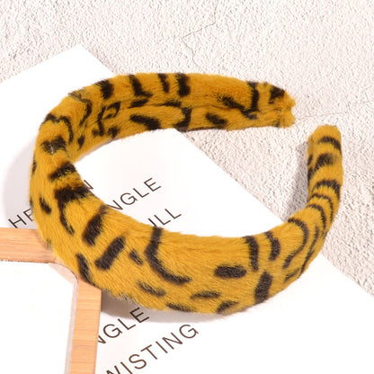 Luipaardprint pluizige haarband