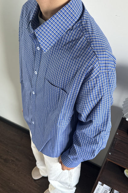 Cleanfit Men's Long Sleeve Plaid Shirt American Retro Cardigan Jacket