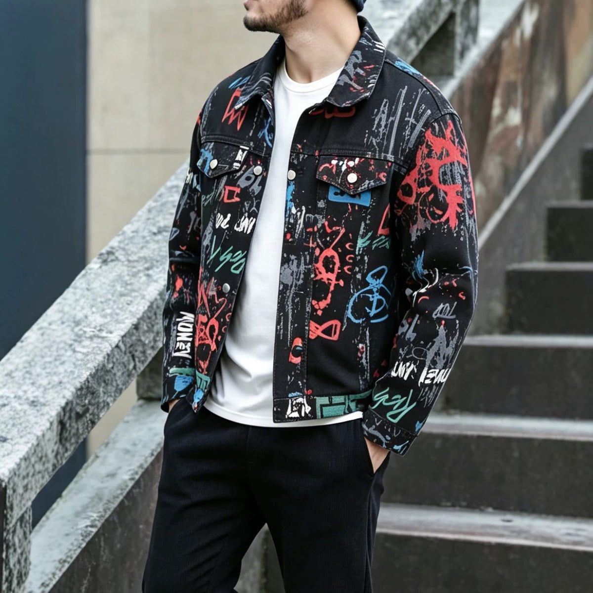 Denim Jacket Men's Street Fashion Brand Lel Work Jacket