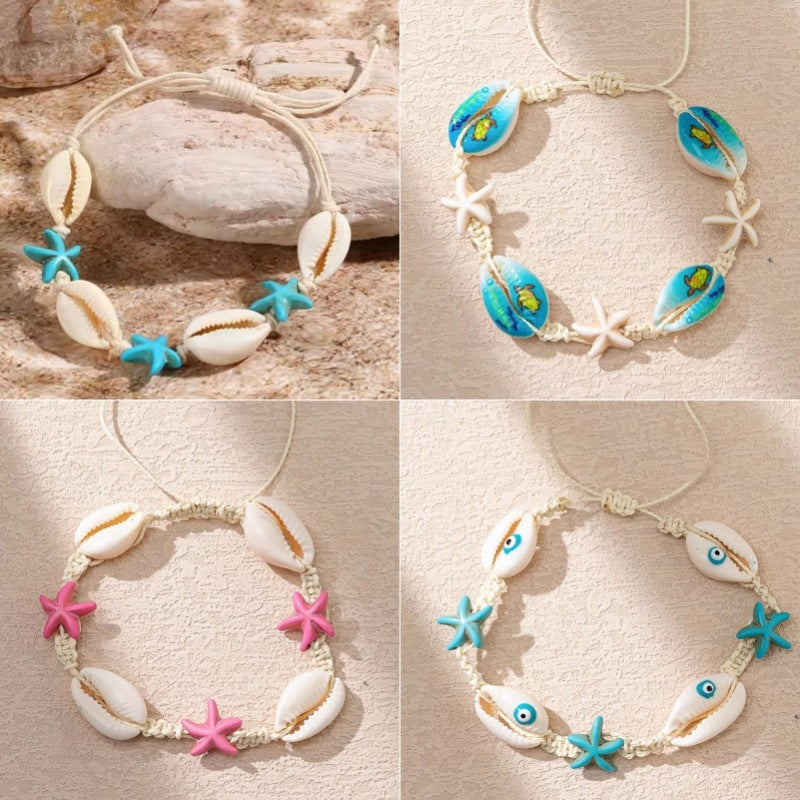 Adjustable Shell Design Geometric Bracelet