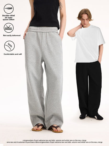 Knitted Cotton Casual Straight Pants