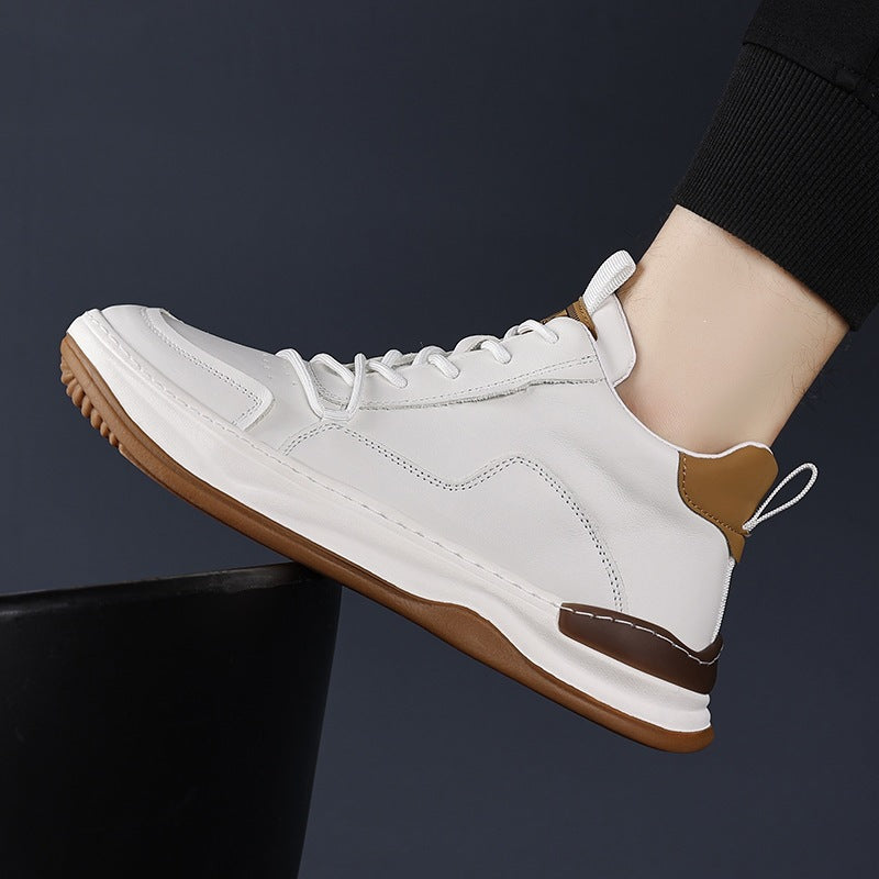 Casual leren sneakers hoge of lage model voor heren