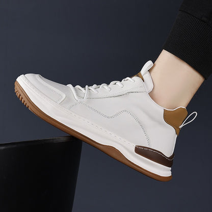 Casual leren sneakers hoge of lage model voor heren