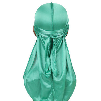 Silk satin long braided hair pirate hat