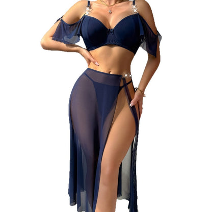 Sexy lingerie set van mesh met luipaardprint