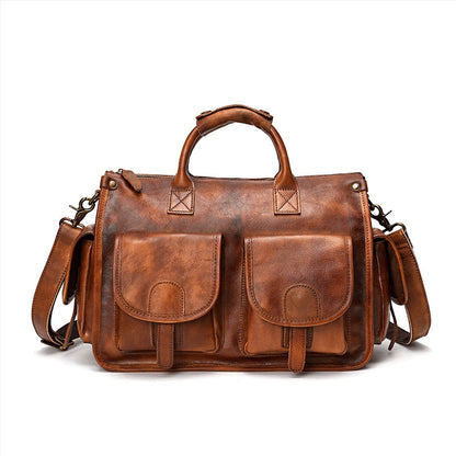 Handmade Top-layer Cowhide Vintage Messenger Bag