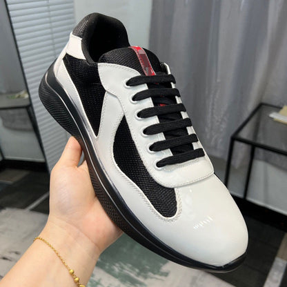 Casual Breathable Cowhide Canvas Sneakers for Men