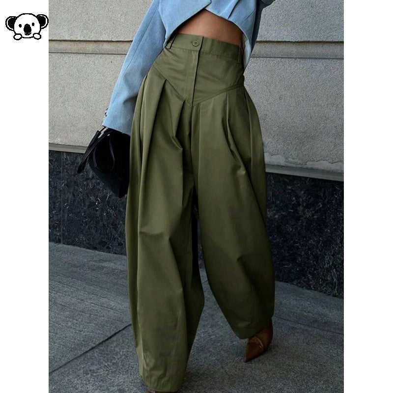 Women High Waist Slim Fit Wide Leg Denim Pants