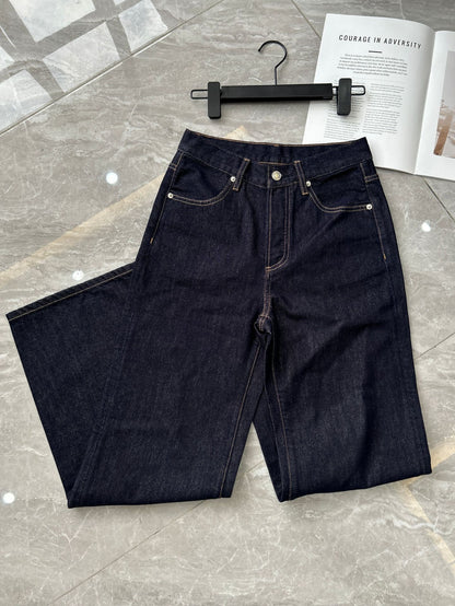 Casual High-Waisted Wide-Leg Jeans