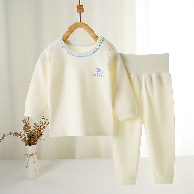 Childrens Cotton Pajama Set Long Sleeve Two-Piece