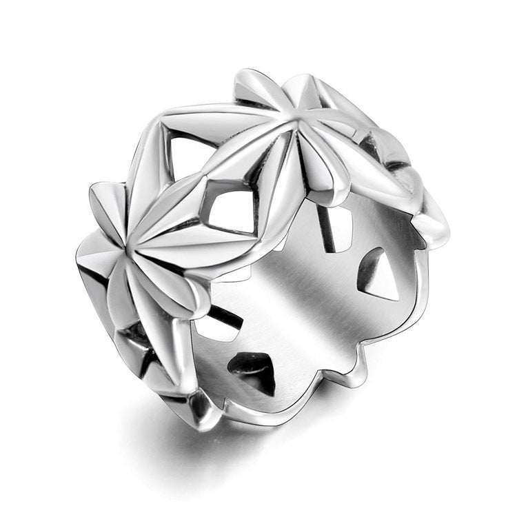 retro hollow pattern ring