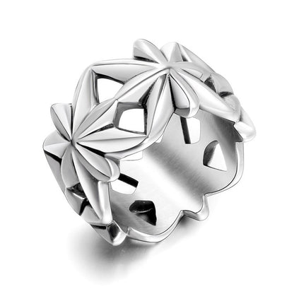 retro hollow pattern ring