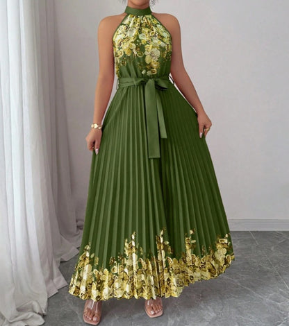 Maxi-jurk van chiffon met bloemenprint