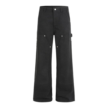 Micro-La Jeans Dipped Loose Rivet All-Match Casual Pants