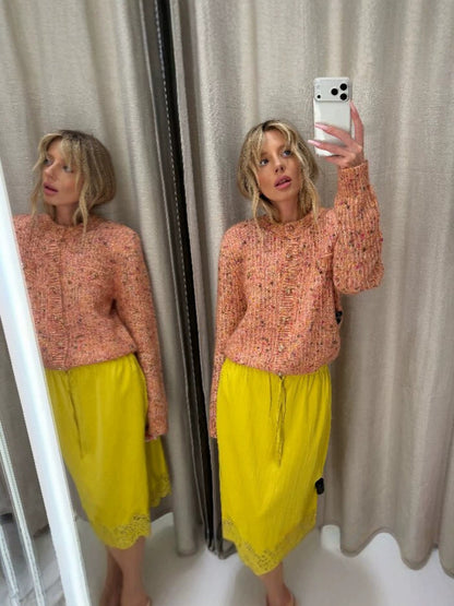 Floral Print Knitted Cardigan