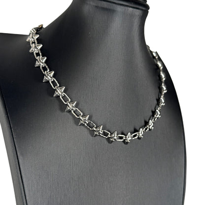 Titanium Steel Spike Necklace and Bracelet Set