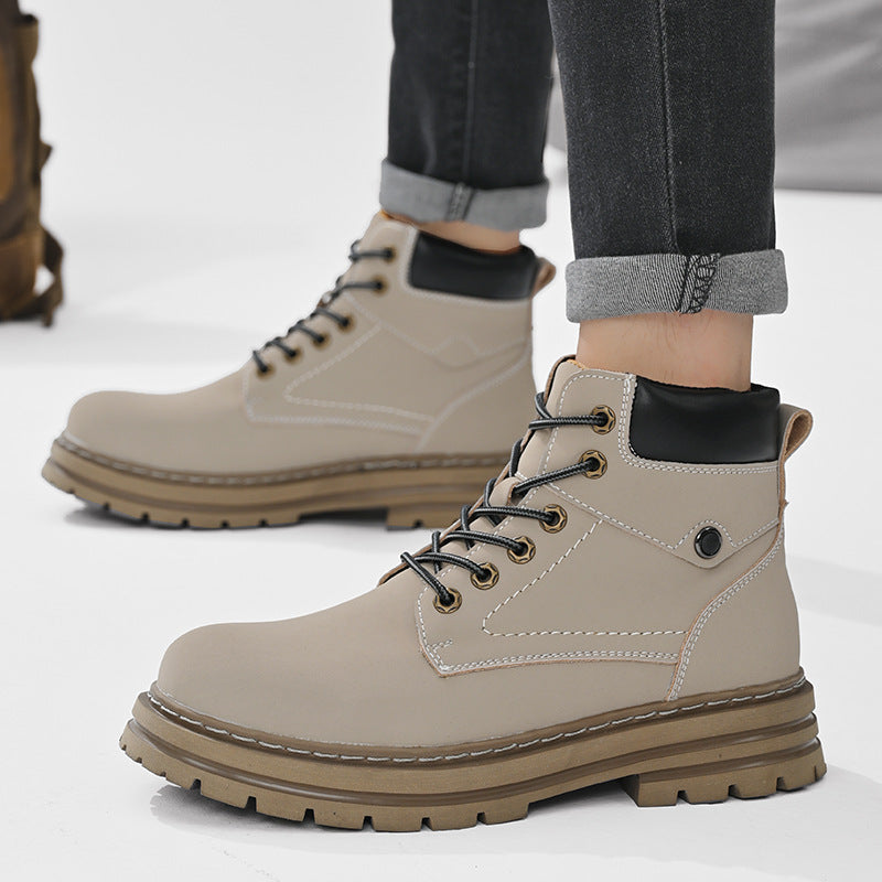 Men's high-top warm outdoor work boots