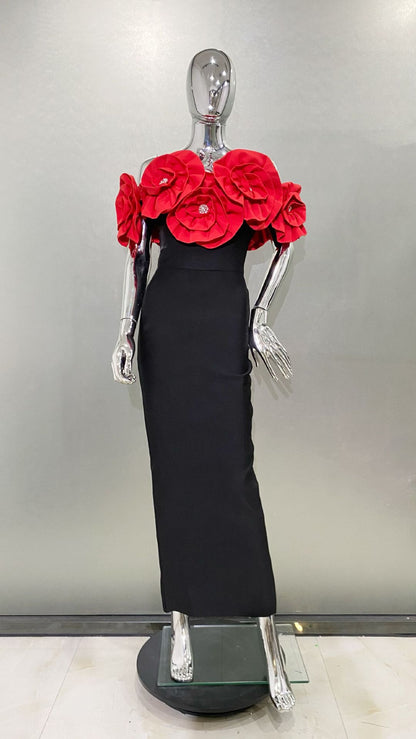 Elegant Off-Shoulder Bandage Dress