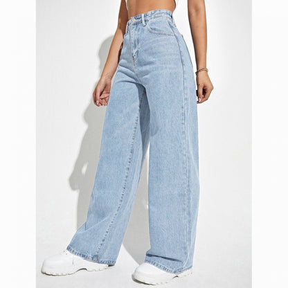 Solid Color Wide-Leg Pants