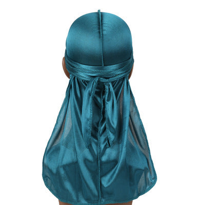 Silk satin long braided hair pirate hat