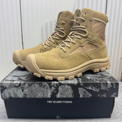 Men's Breathable Mid-High Top Outdoor Hiking Shoes with YKK Side Zipper