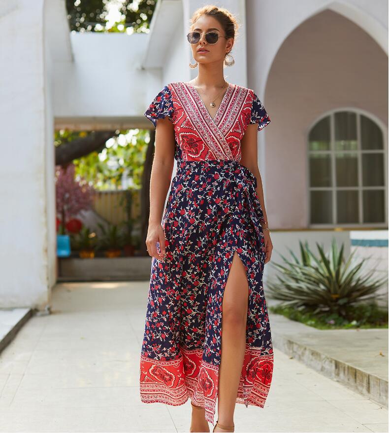 Bohemian 3D Print Sleeveless Dress