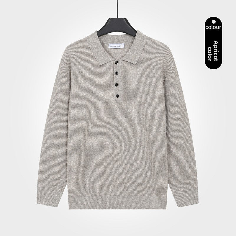 Mens Classic Polo Neck Knit Sweater