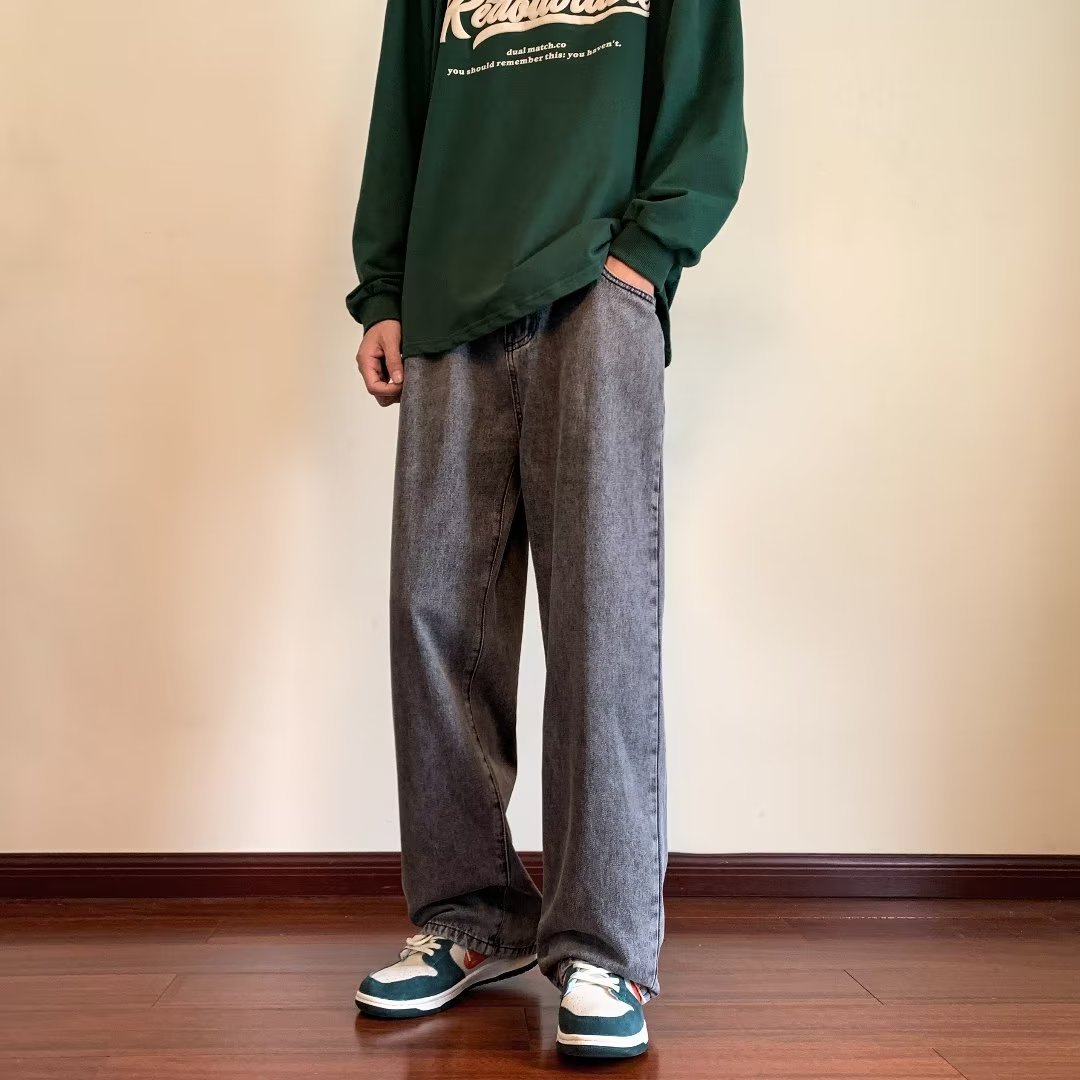 Heren Casual Trendy Retro Jeans Met Patchwork