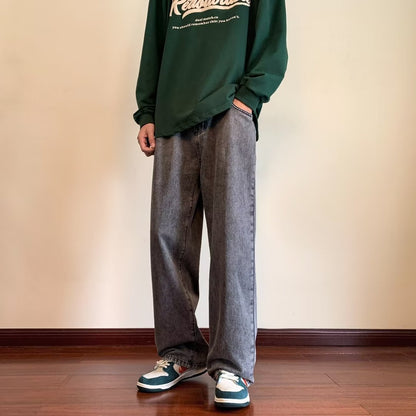 Heren Casual Trendy Retro Jeans Met Patchwork