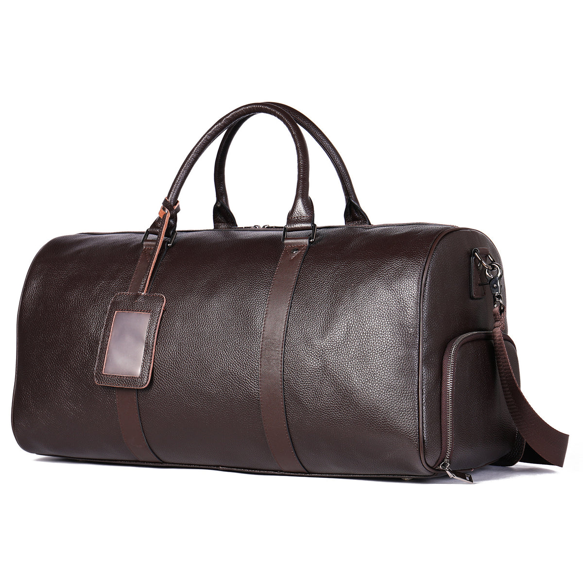 Men's Leather Travel Bag Large Capacity Cowhide Duffle Bag