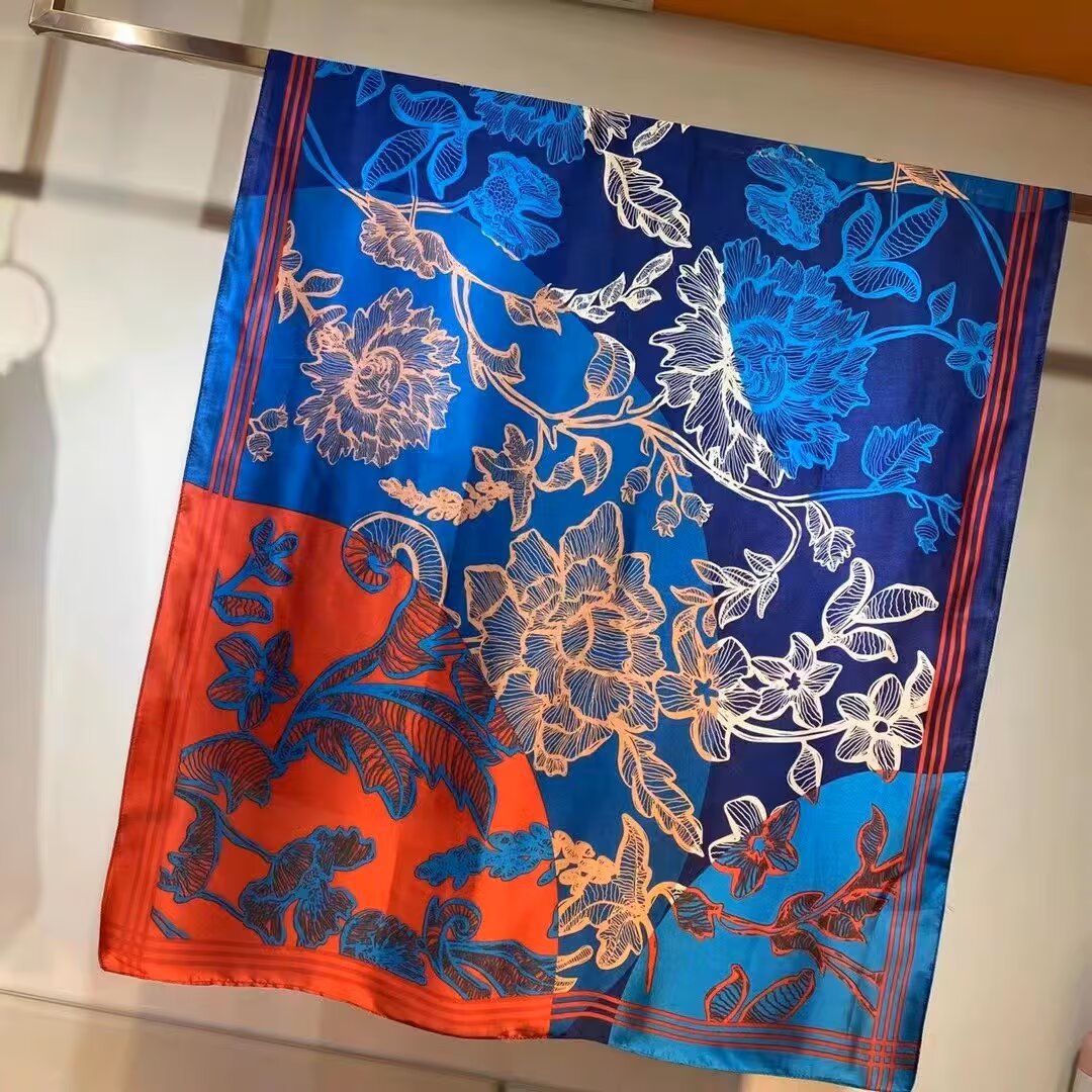 Women's Lijin Satin Scarf Floral Print Shawl