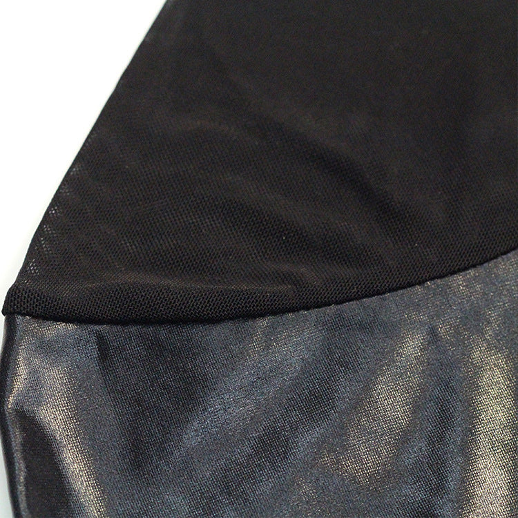 PU-leren Mesh Bodysuit