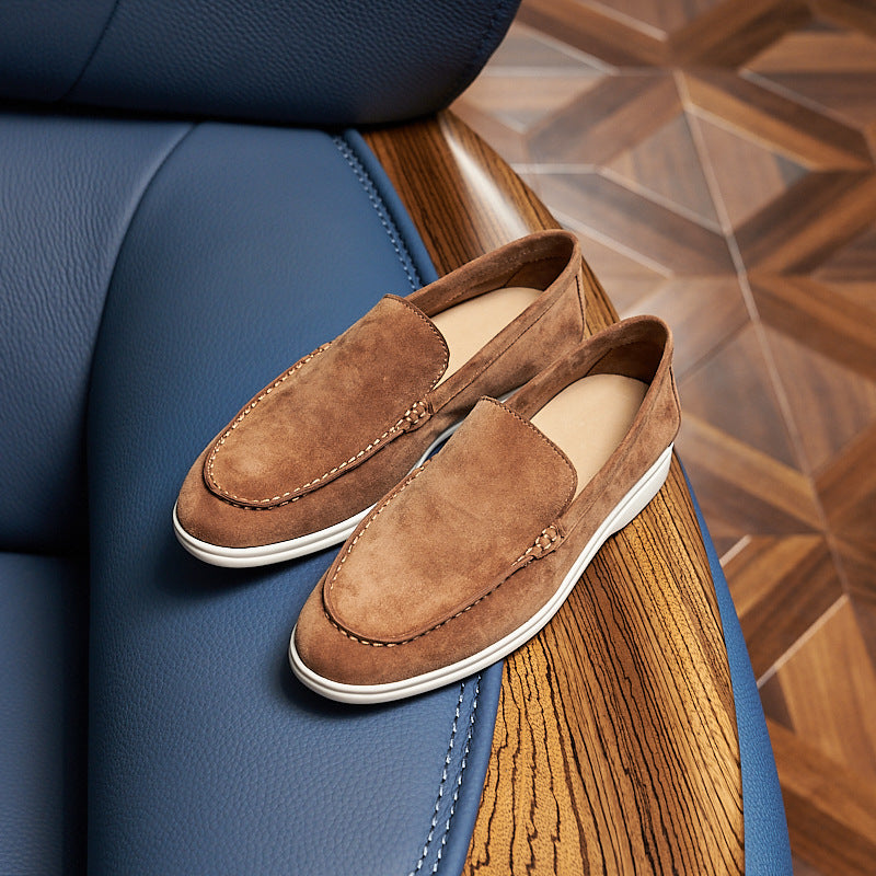 Klassieke vintage leren herenloafers