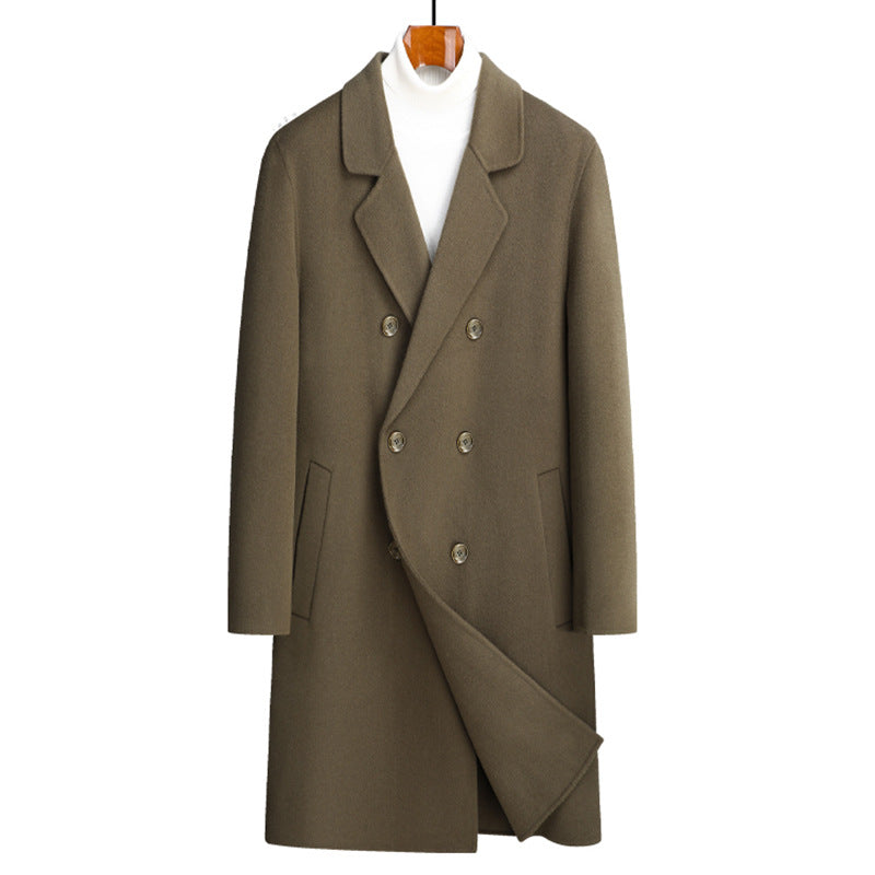Men's Double Breasted Wool Overcoat