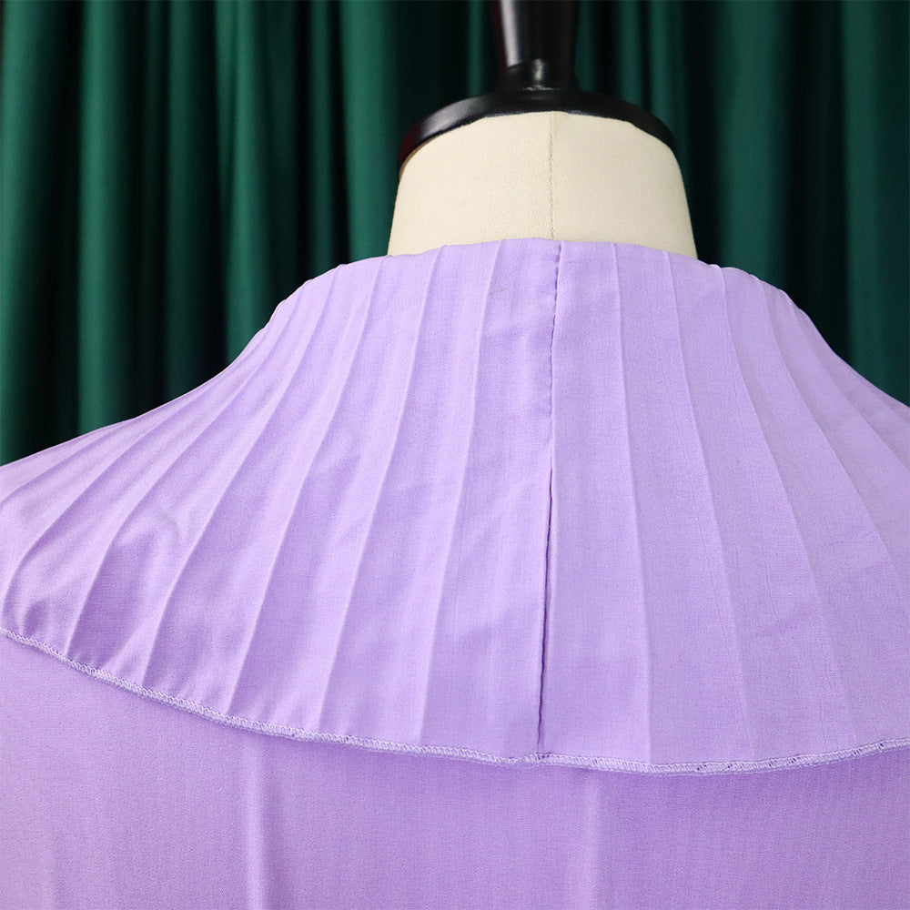 Amerikaanse modieuze ruchejurk met riem