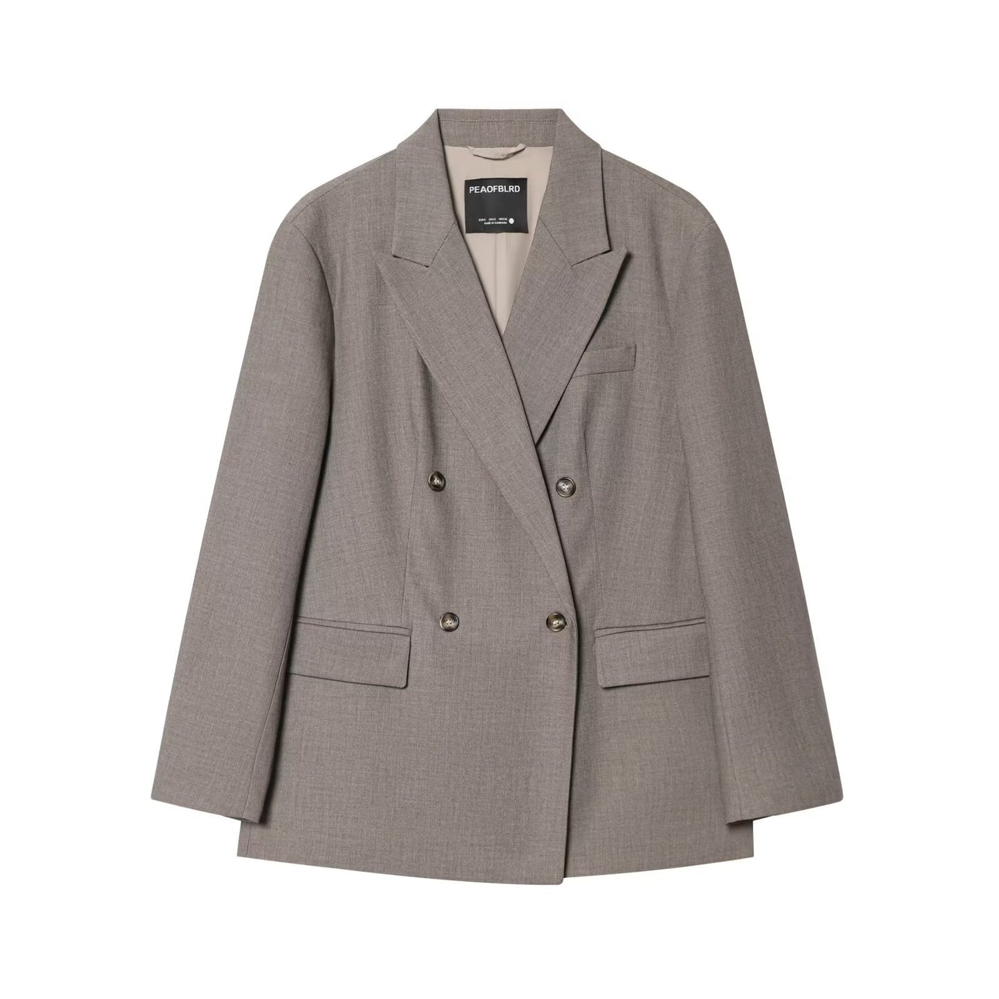Dubbelknoops blazer met broek in forenzenstijl