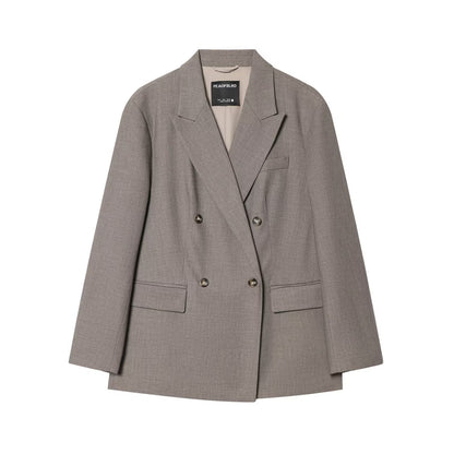 Dubbelknoops blazer met broek in forenzenstijl