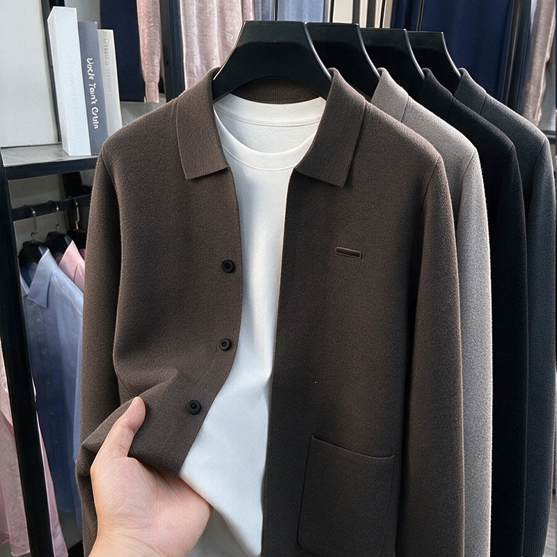 Mens Long Sleeve Knit Cardigan