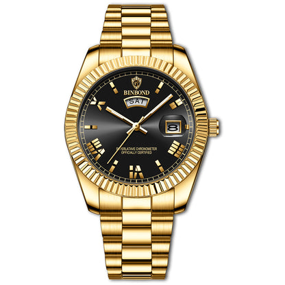 Klassiek zakelijk quartzhorloge met datumaanduiding