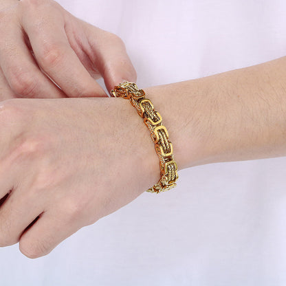 Byzantine Twist Titanium Steel Bracelet