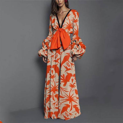 Women's New Jumpsuit Fashion Sexy Print Dress