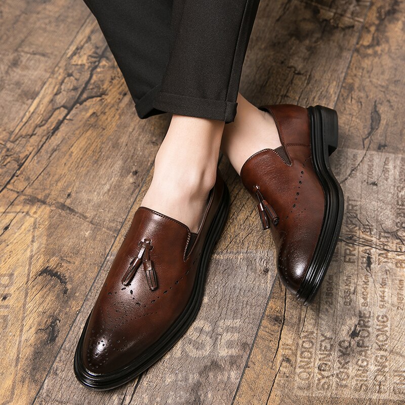 Echte leren heren brogues voor informele gelegenheden